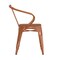 Emma and Oliver Alva Metal Indoor-Outdoor Stacking Chair with Vertical Slat Back, Arms and All-Weather Polystyrene Seat